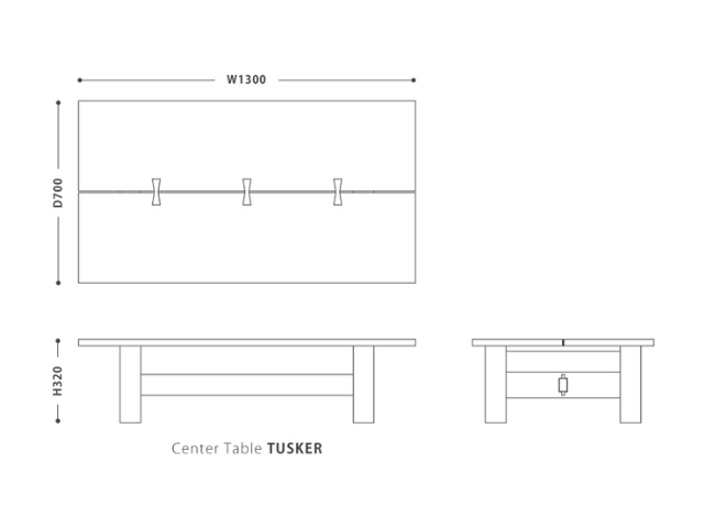 Center Table TUSKER センターテーブル タスカ― NOWHERE LIKE HOME ノーウェアライクホーム