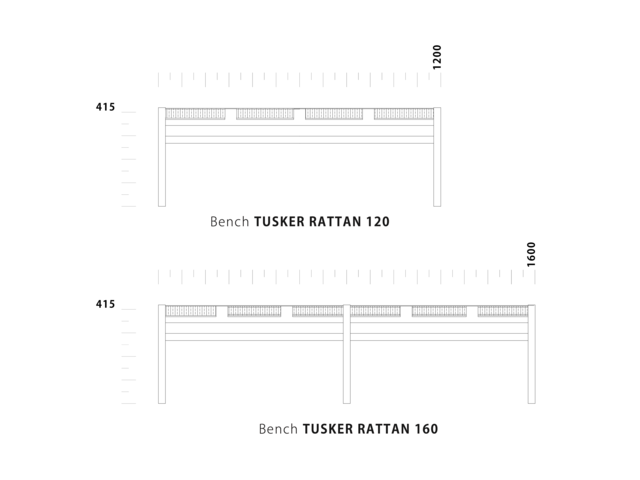 Bench TUSKER Lattan ダイニングベンチ タスカ― ラタン NOWHERE LIKE HOME ノーウェアライクホーム