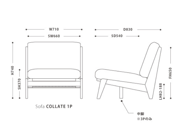 SOFA COLLATE 1P NOWHERE LIKE HOME ノーウェアライクホーム