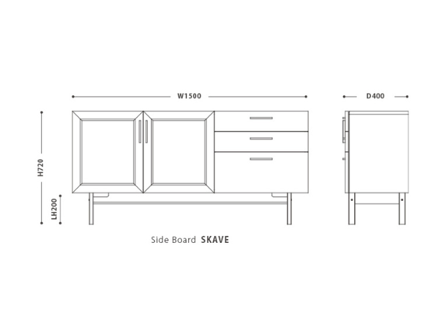 SIDE BOARD SKAVE サイドボード スケイブ NOWHERE LIKE HOME ノーウェアライクホーム