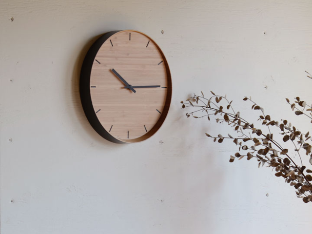 Wall Clock ウォールクロック Teori テオリ 竹 和 時計 円形 ラウンド 壁掛け プレゼント ギフト Happy Time Direction ハッピータイムディレクション