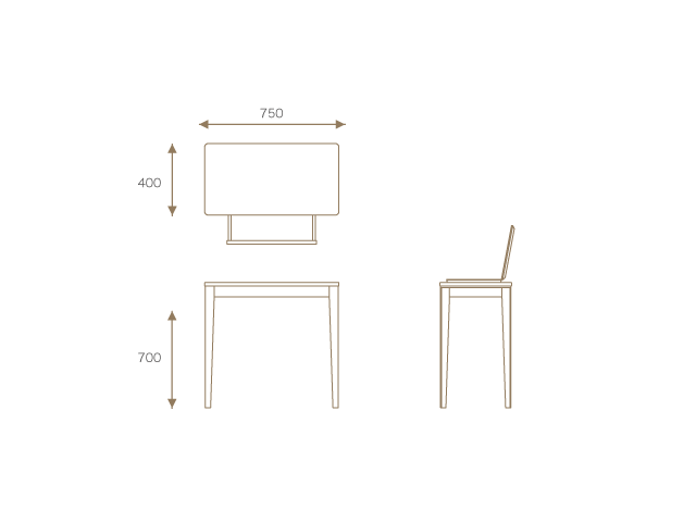 CONSOLE DESK コンソールデスク TEORI テオリ 和 W750