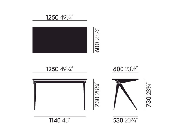 Compas Direction コンパス ディレクション デスク vitra ヴィトラ ジャン・プルーヴェ フランスミッドセンチュリー 無垢材 ワークデスク