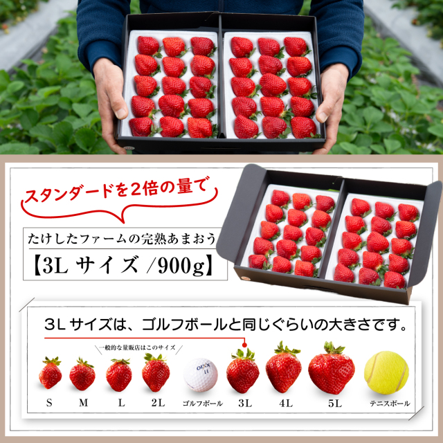 完熟あまおうギフト3lｰ900g