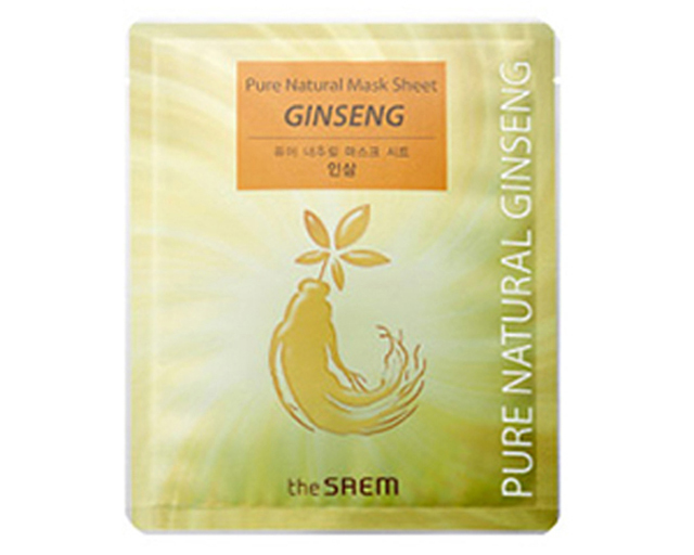 【10枚までゆうパケット対応】ザ　セム　ピュアナチュラル　マスクシート　ジンセン　20ml　0072