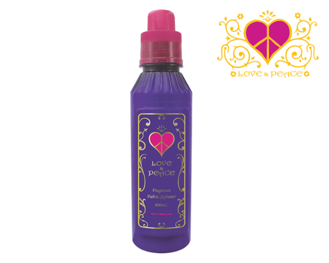 【1度の最大購入数12個まで】【柔軟剤】ラブ＆ピース　フレグランス　ファブリック　ソフナー 600mL