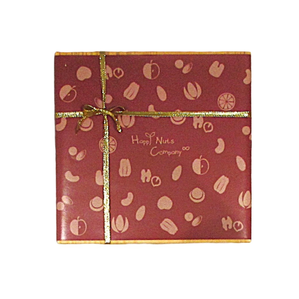 祝 記念日 誕生日 プレゼント お花 にそえる ギフト専用箱 ナッツ ドライフルーツ 選ぶ　ギフトボックス 木箱風デザイン 小箱 happynutscompany