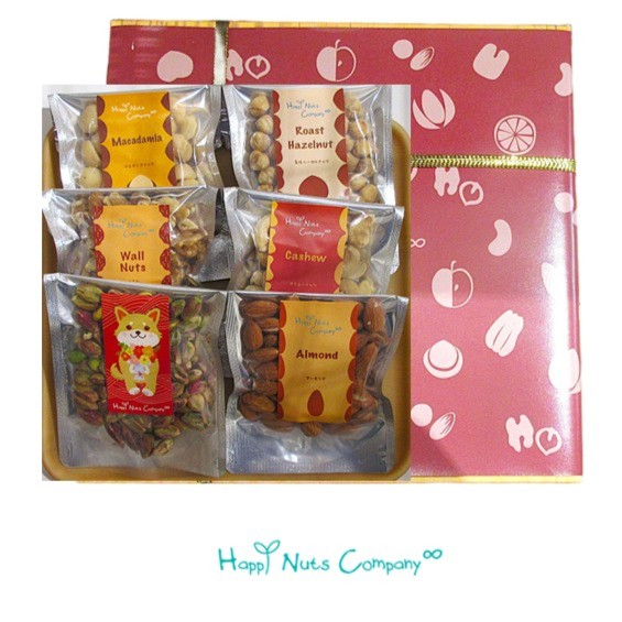 健康 母の日２０２６ ギフト 素焼き/生 ナッツ 詰め合わせナッツ ギフト箱入り 6種類  上質 ナッツ ピスタチオ アーモンド くるみ ヘーゼルナッツ マカダミア カシュー/公式サイト HappyNutsCompany