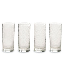 ROSANNA・ロザンナ　カリプソ　エッチドハイボールグラス4個アソートセット