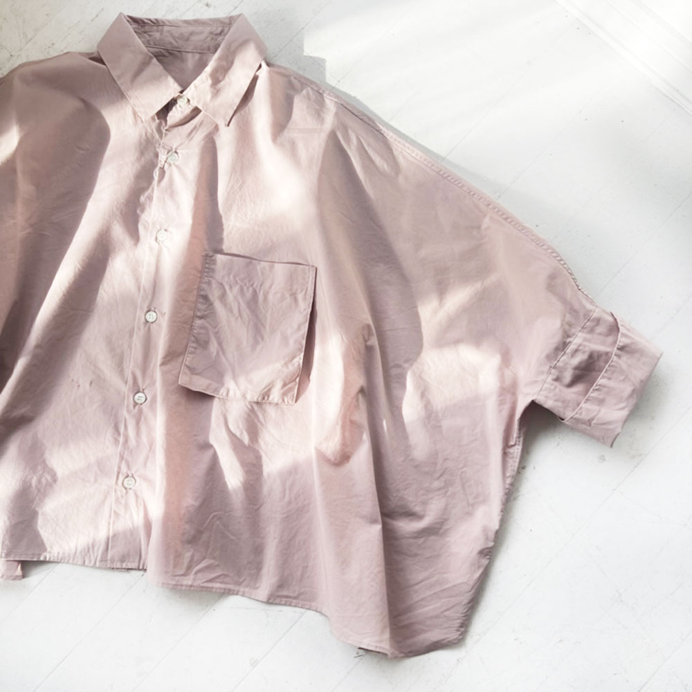 Natural Typewriter Poncho Shirt / 2色