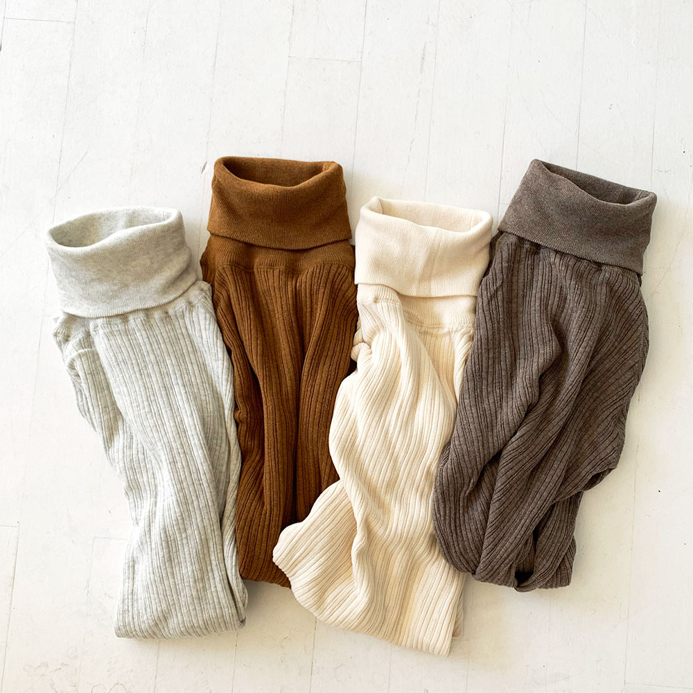 Random Rib Cotton Turtle Neck / ４色