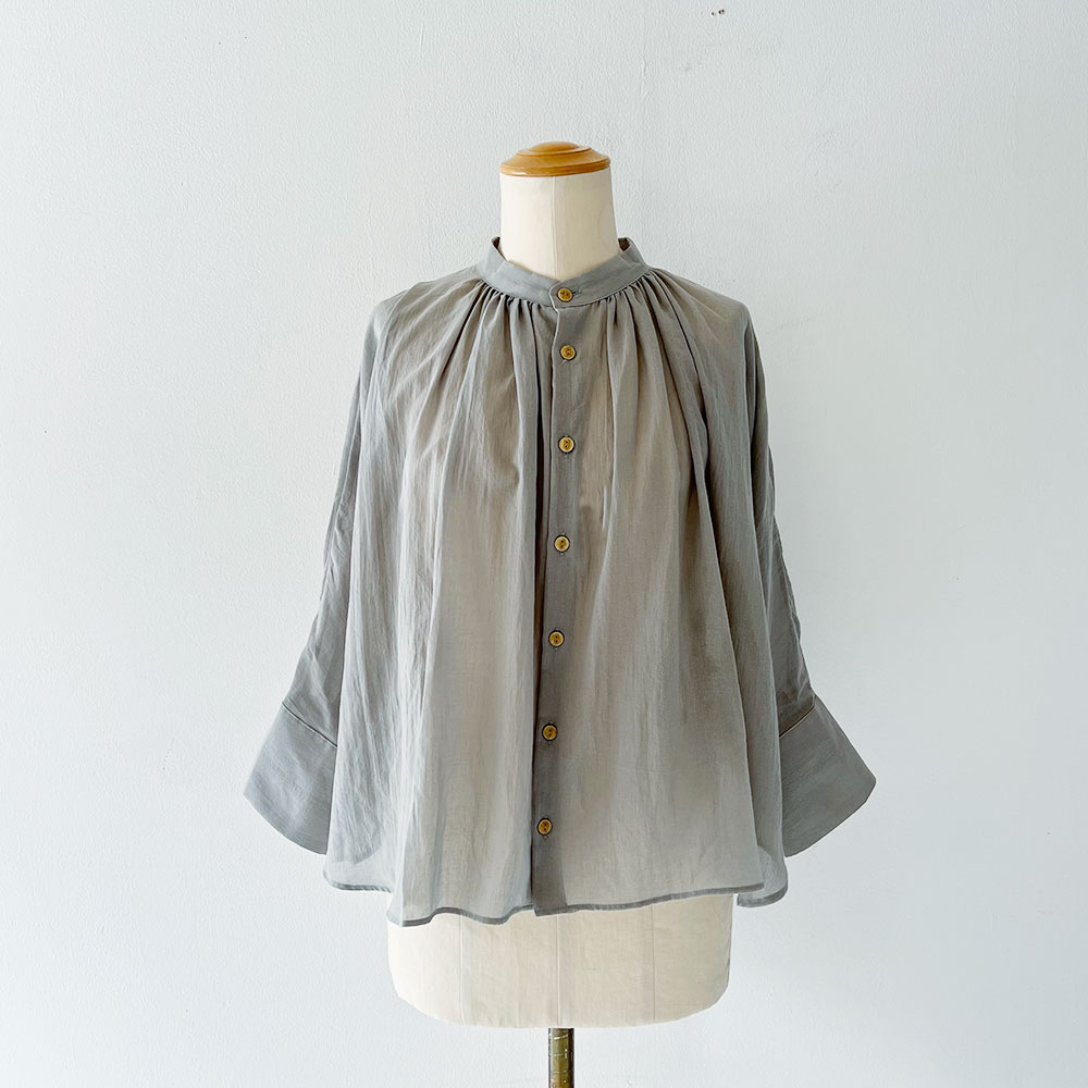Sheer Voile Poncho Blouse