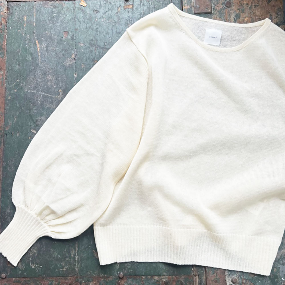 Linen Antique Sleeve Knit P/O / 3色