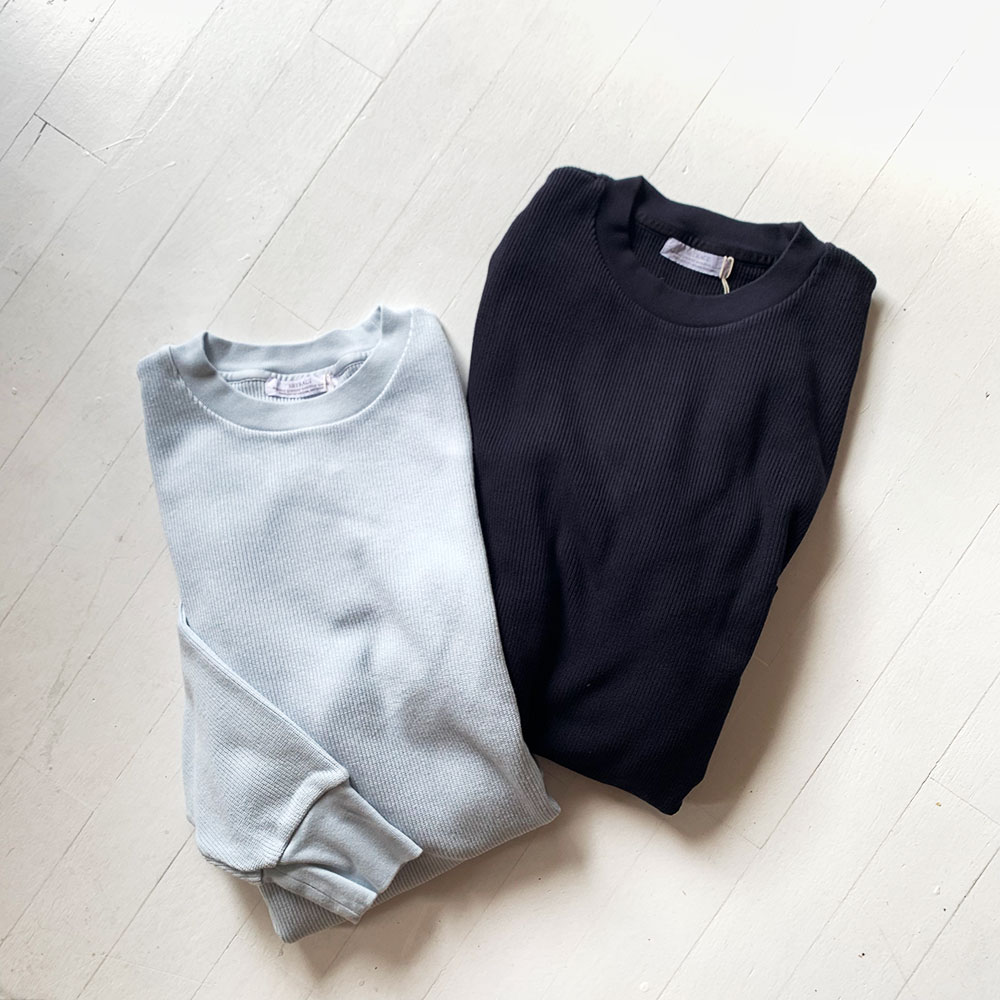 SBTRACT Crew Neck Rib Stitch Knit Sweat (Mens)