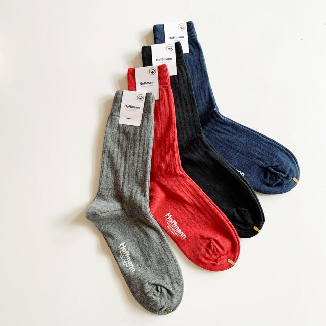 オーガニックコットン　7×1リブソックス