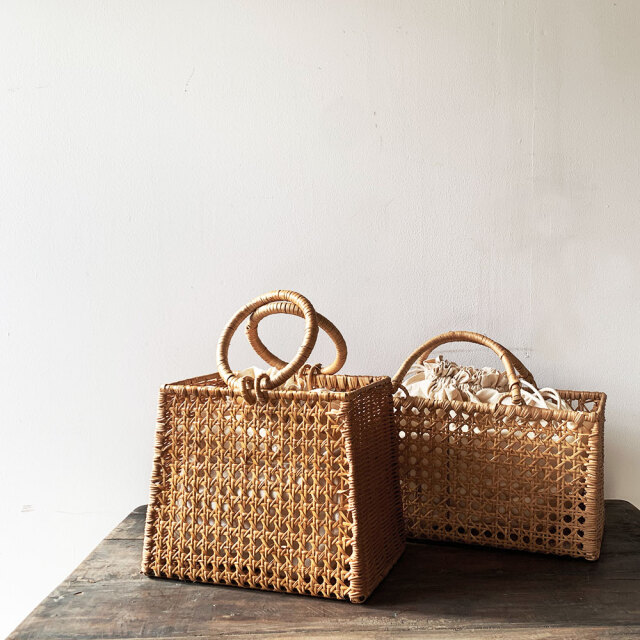八つ目編み　カゴバッグ