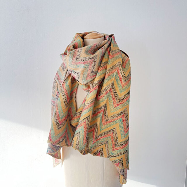 Kantha  Silk Stole