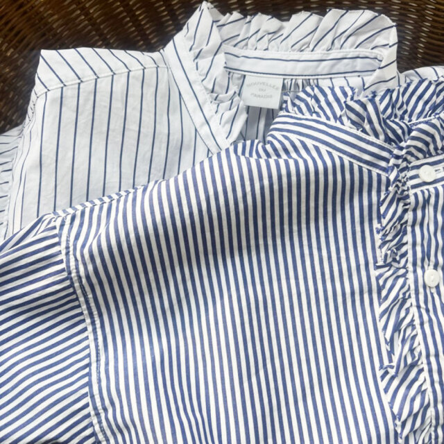 Stripe Frill Blouse / 2色