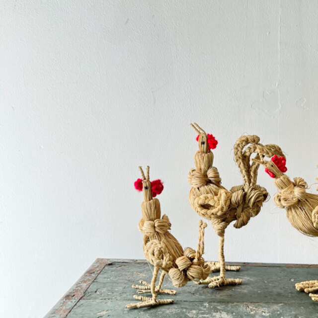 スペインから来たにわとりのオブジェ