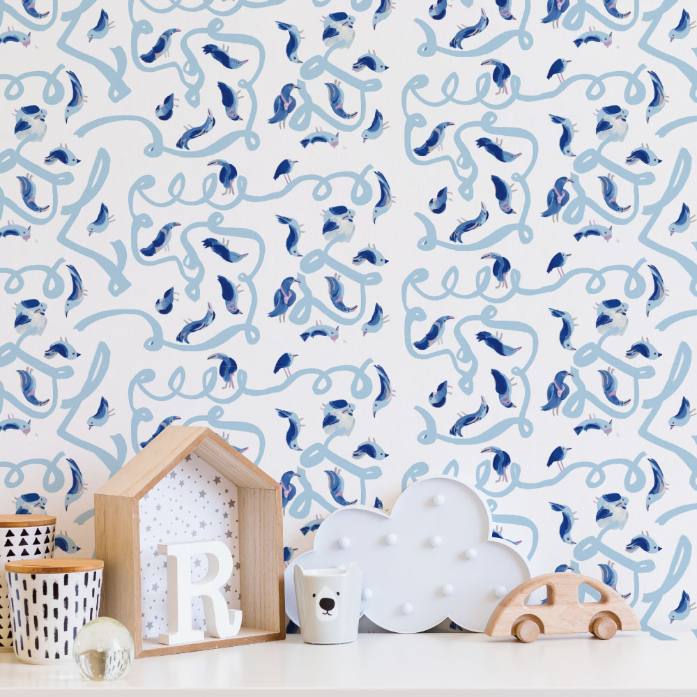 シール壁紙・AZUのおでかけバード