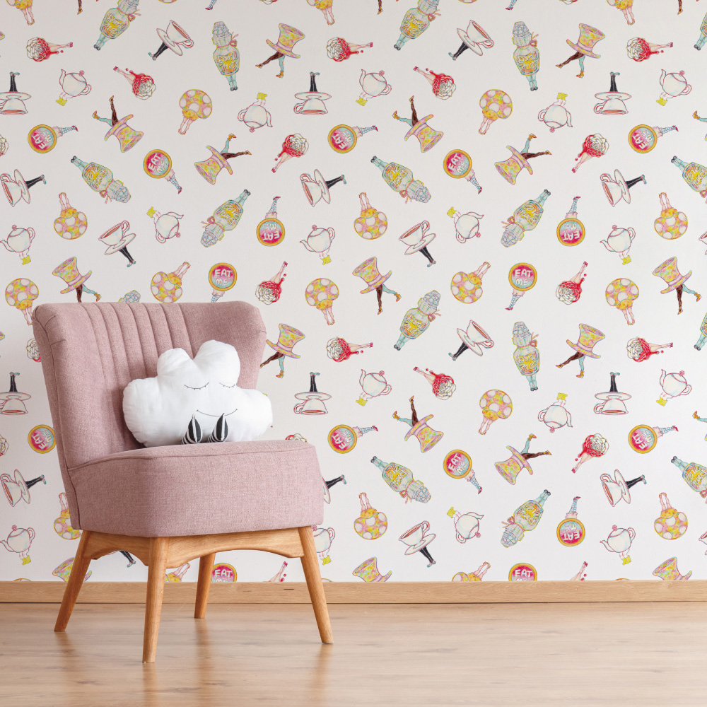 シール壁紙・UshimaruSaekiの不思議の国の浮足ちゃんシリーズ