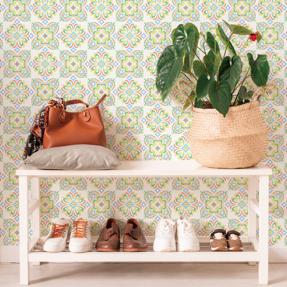 シール壁紙・Miki SaitoのFour leaf clover pattern