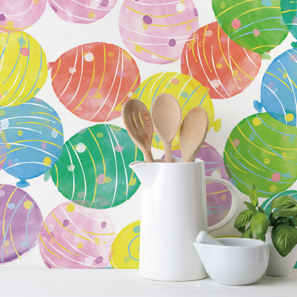 シール壁紙・広瀬順子のみずふうせん