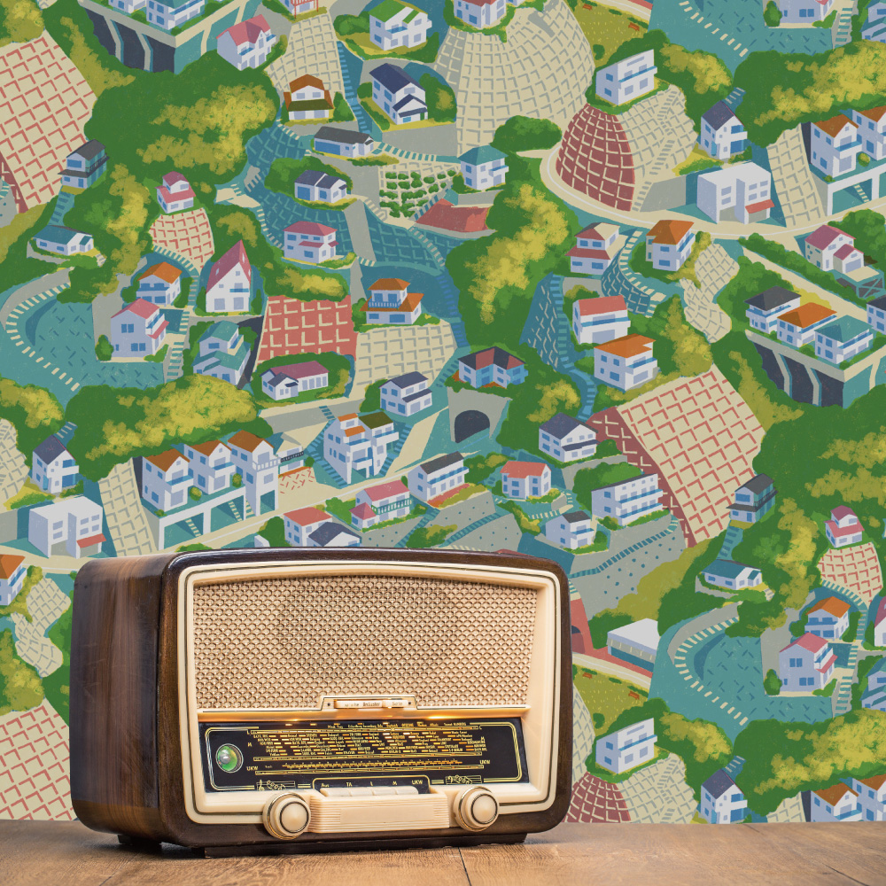 シール壁紙・広瀬順子の擁壁の街ヨコスカ