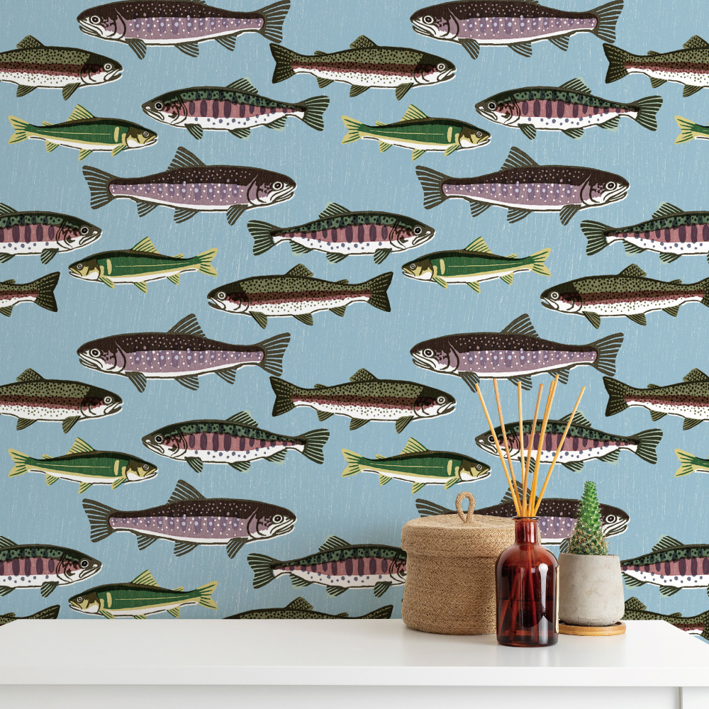 シール壁紙・広瀬順子の渓流魚