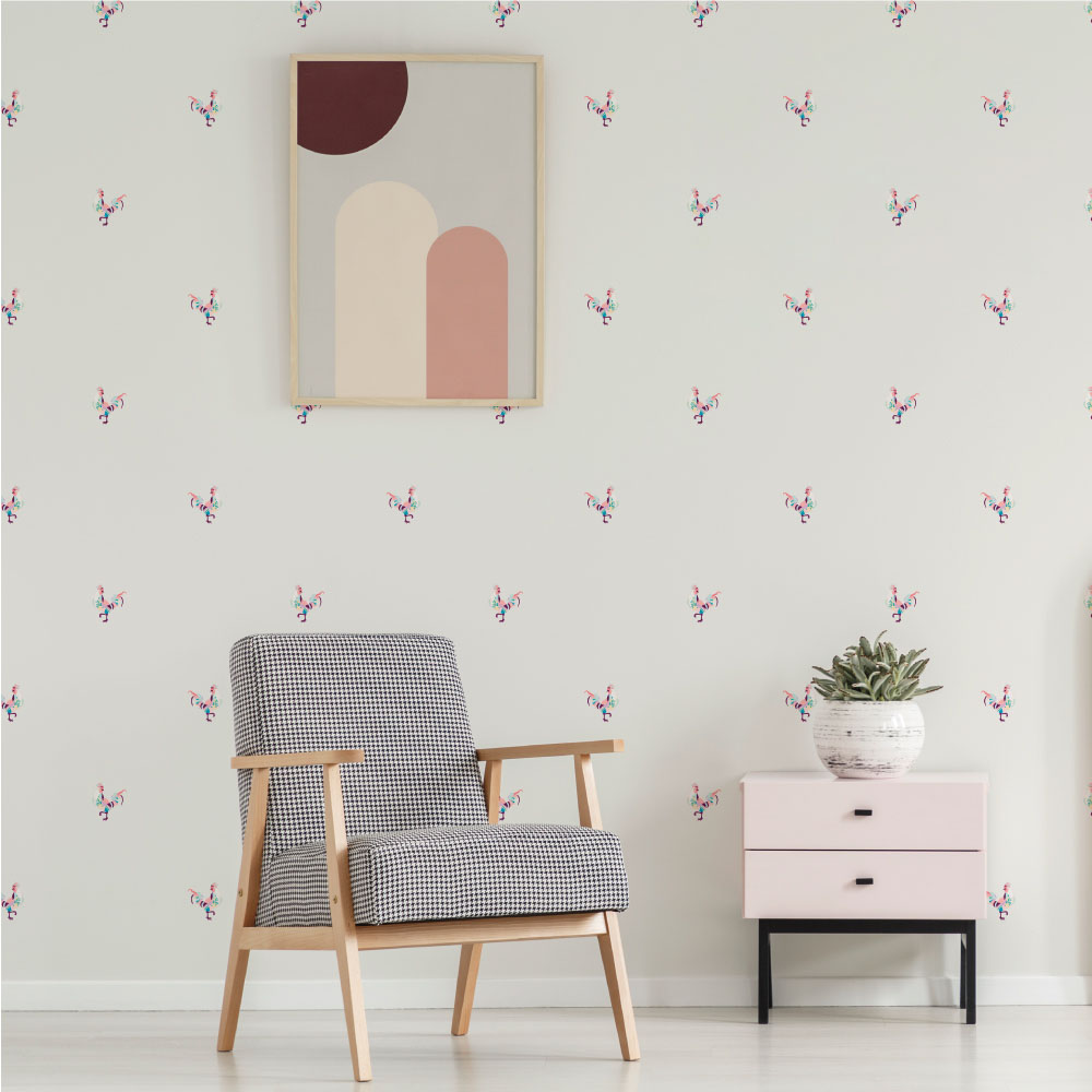 シール壁紙・chapeonyaのにわとりパステル