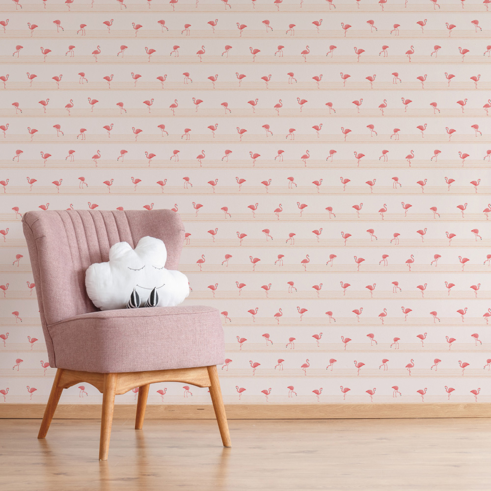 シール壁紙・OkuのFlamingo