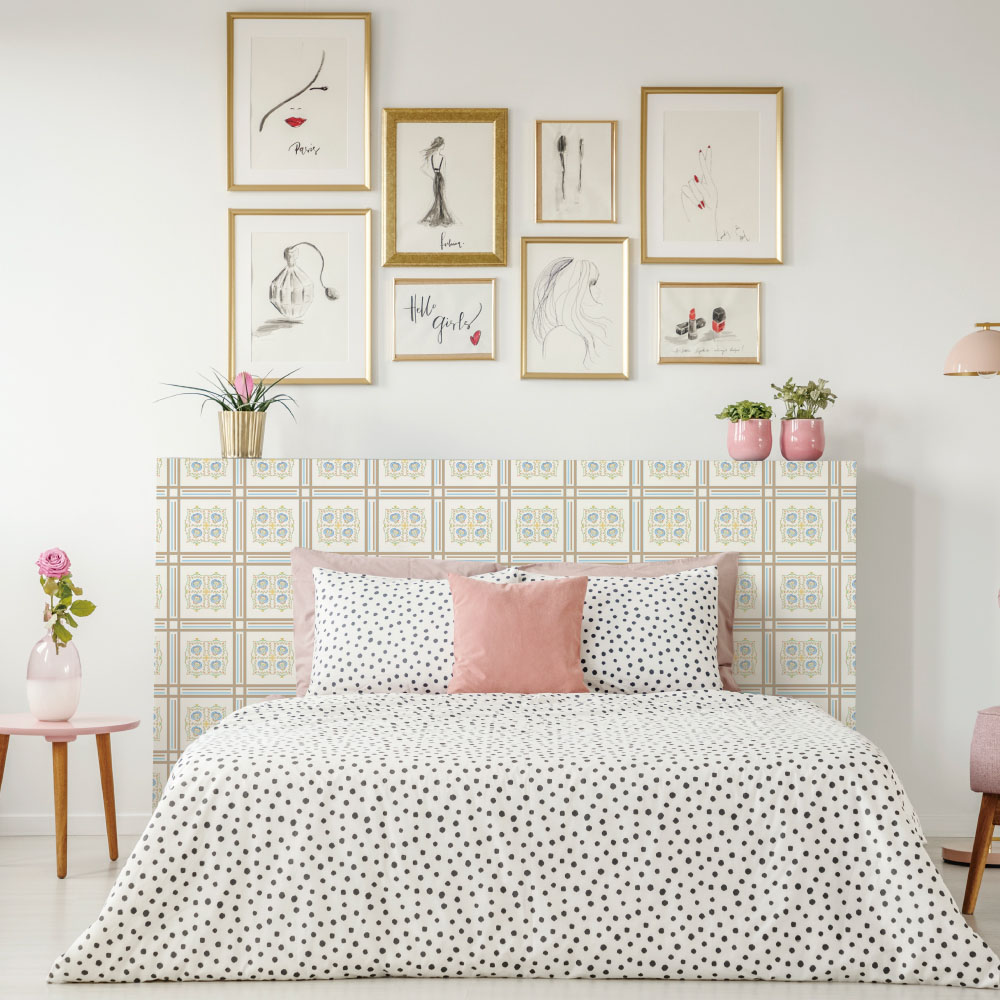 リメイクシート・Mayumi materiaaliの4つの花束と格子模様