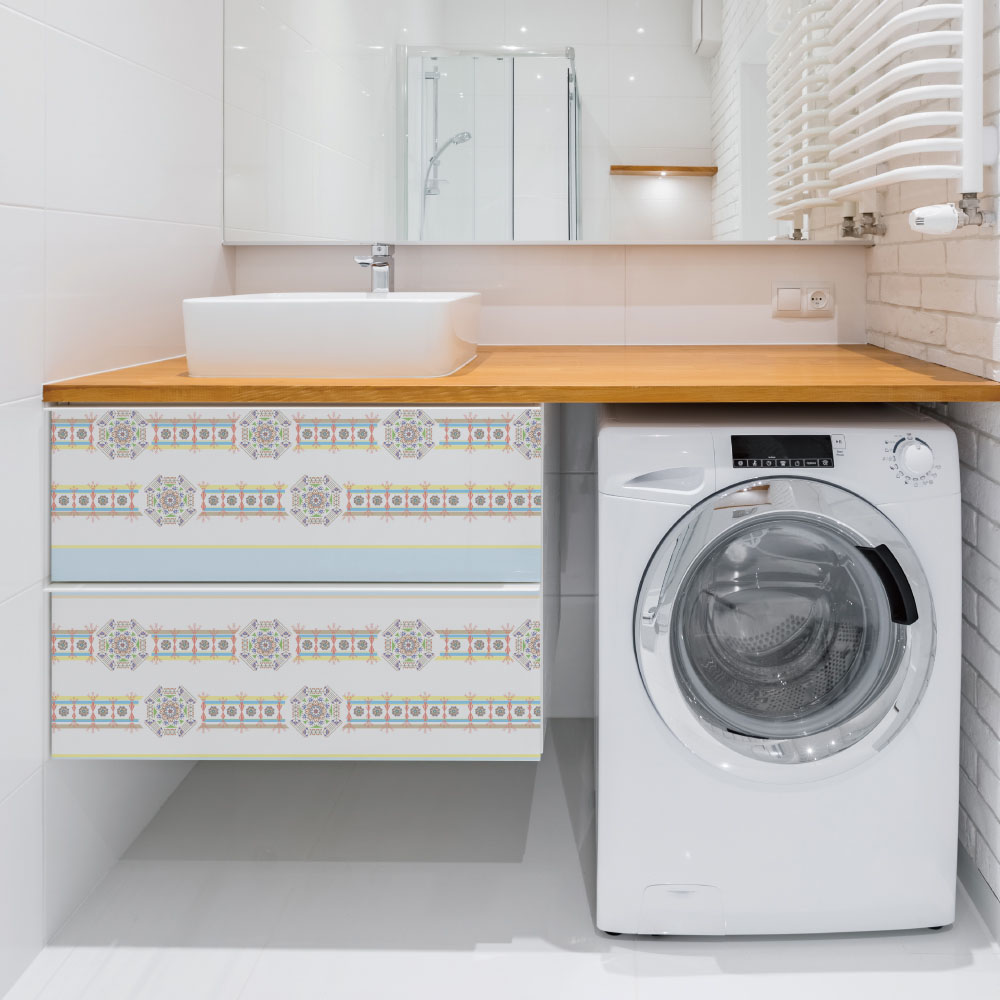 リメイクシート・Mayumi materiaaliの花と縞々