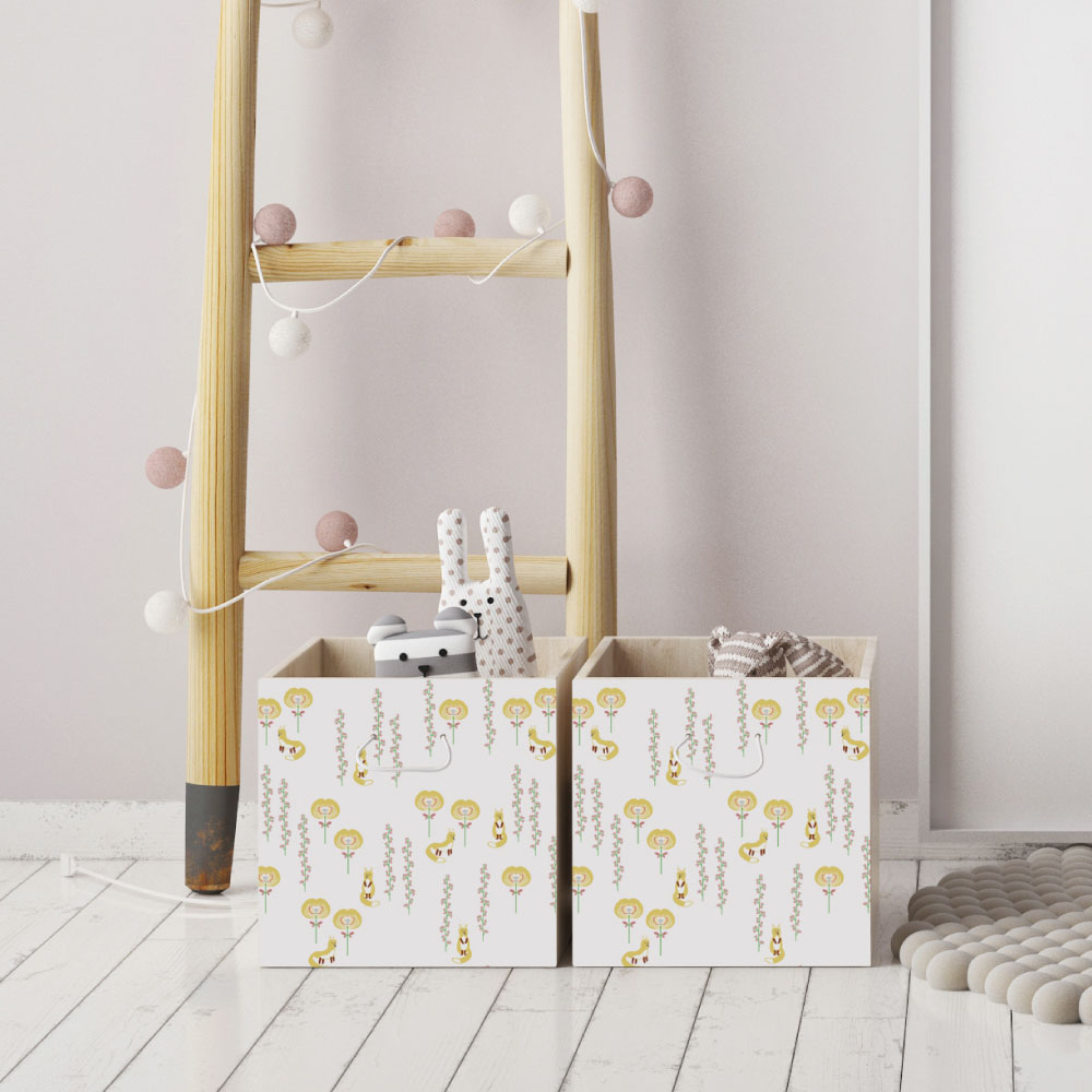 リメイクシート・Mayumi materiaaliのきつねと花