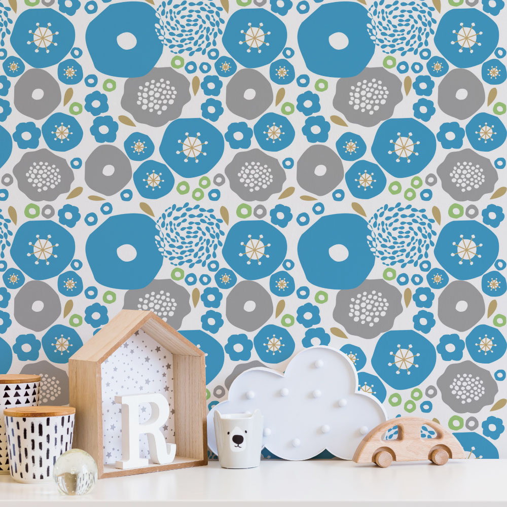 シール壁紙・Mayumi materiaaliの北欧の花たち