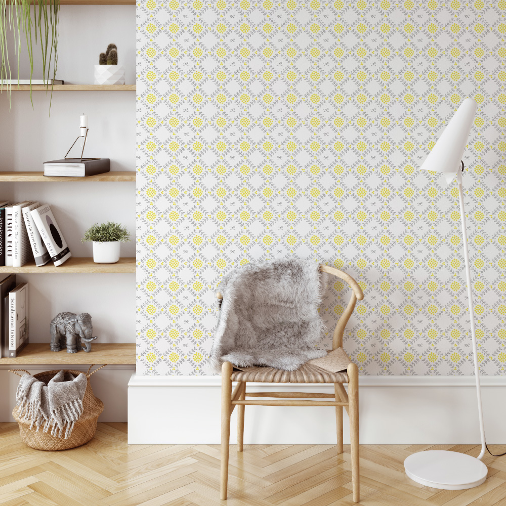 シール壁紙・Mayumi materiaaliのリボンとリース