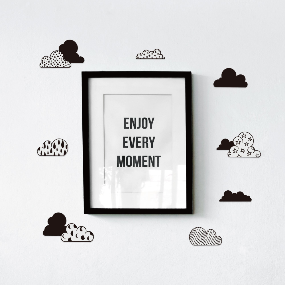 Clouds in the Night Sky ／ Akiko Collins ウォールステッカー Harokka