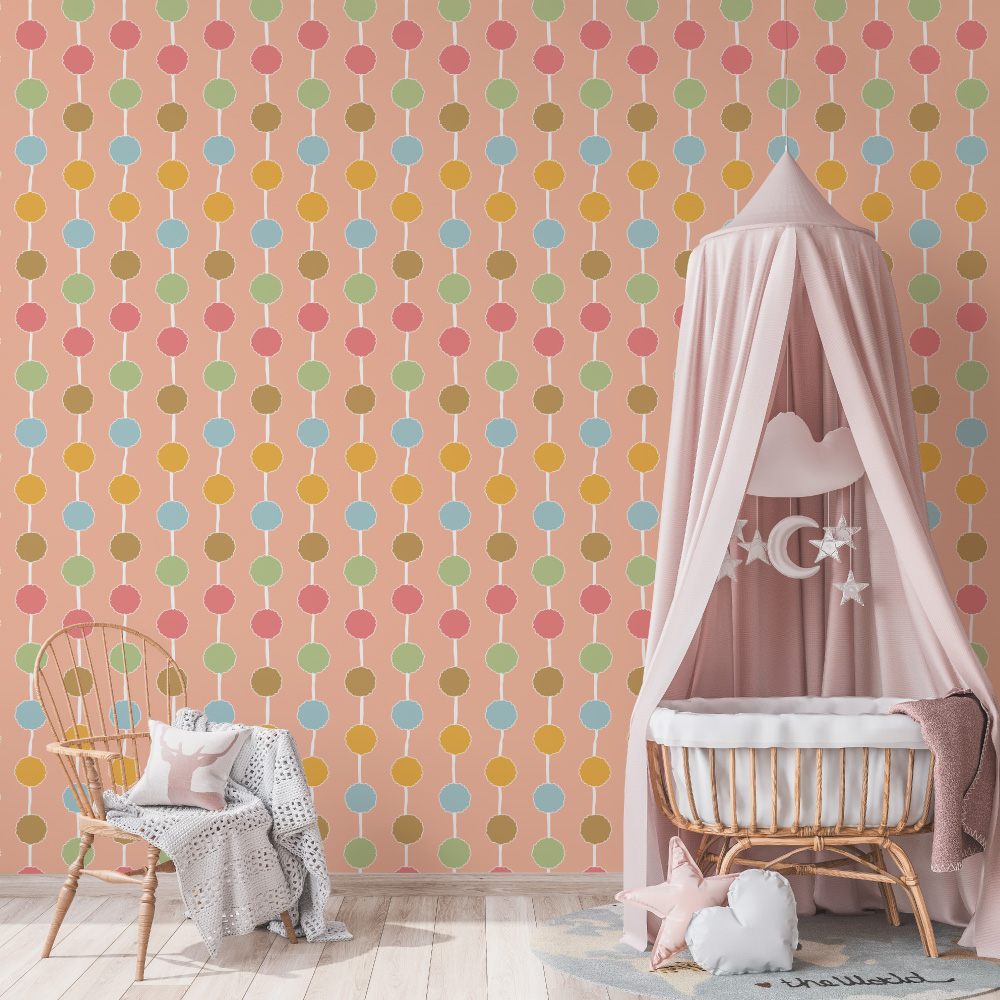 シール壁紙・Akiko Collinsのポンポン