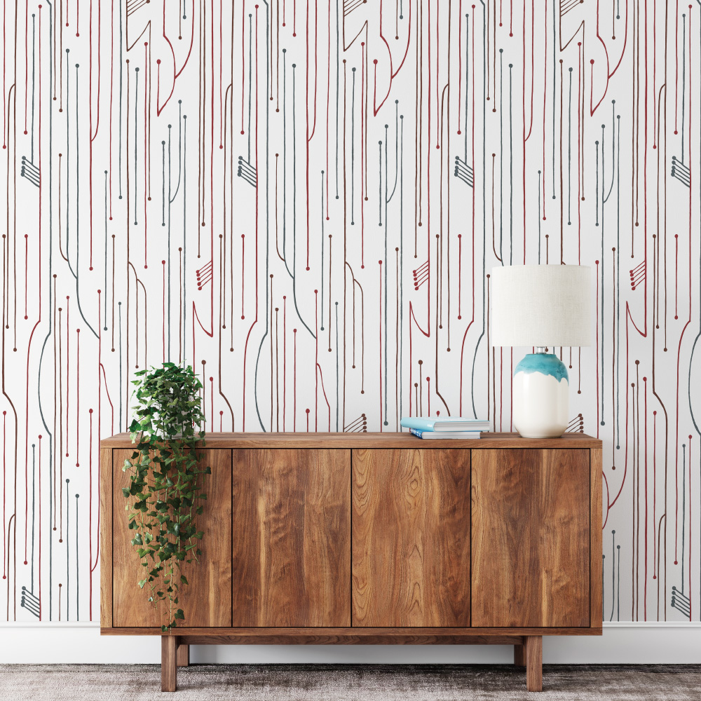 シール壁紙・いろはなのモダン矢羽根