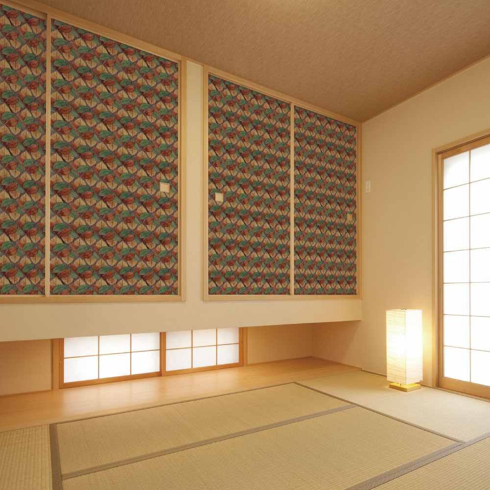 ふすま用リメイクシール・いろはなの落葉菱