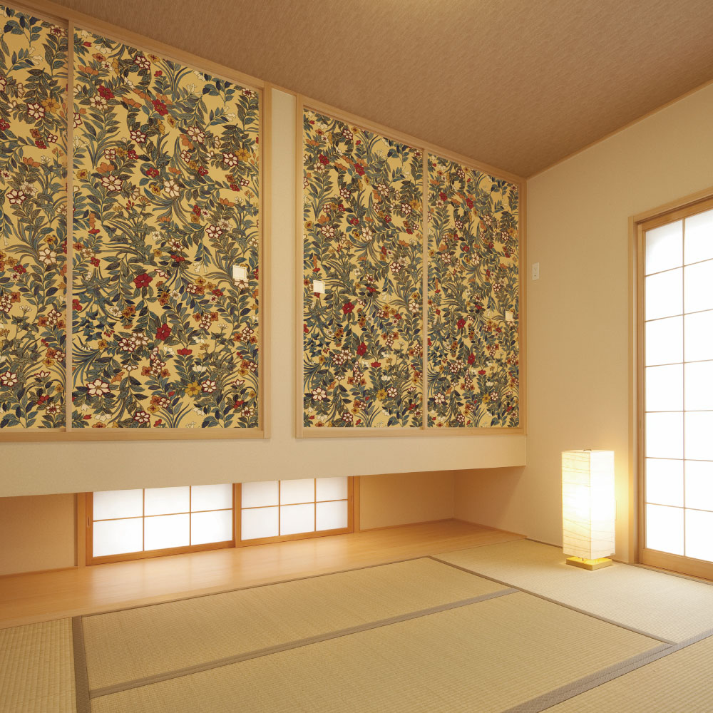 ふすま用リメイクシール・いろはなの群花