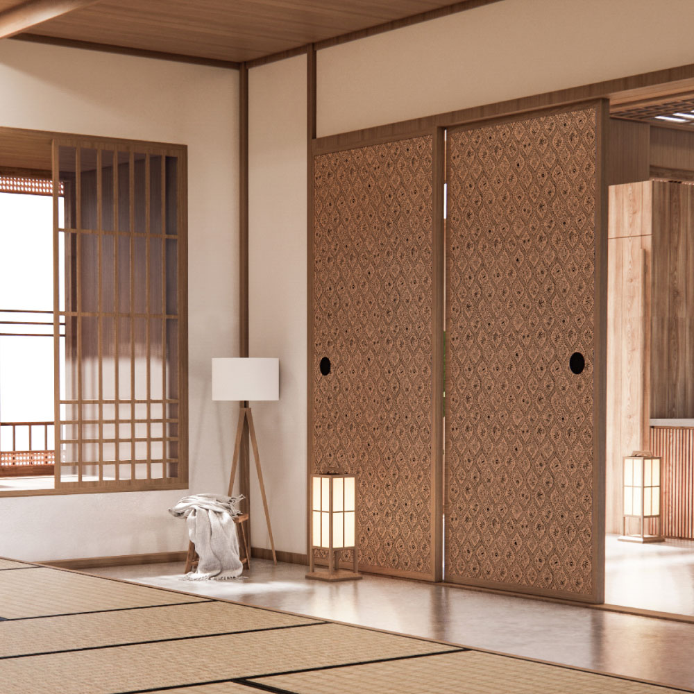 ふすま用リメイクシール・いろはなの花立涌