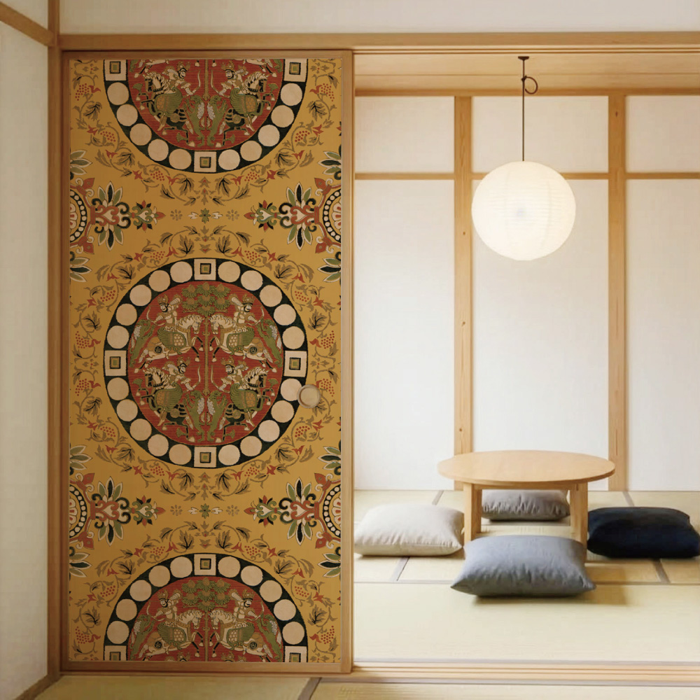 ふすま用リメイクシール・いろはなの獅子狩