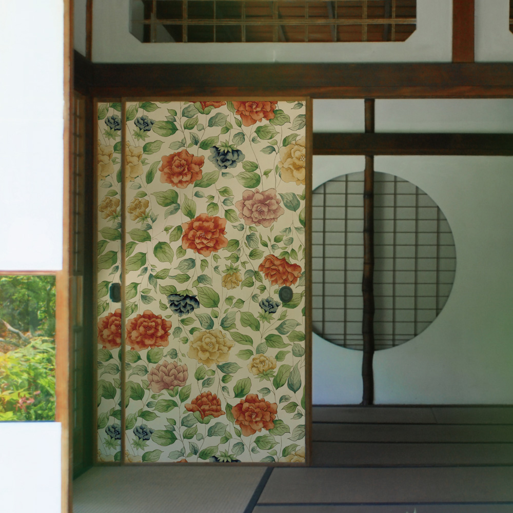 ふすま用リメイクシール・いろはなの咲匂う