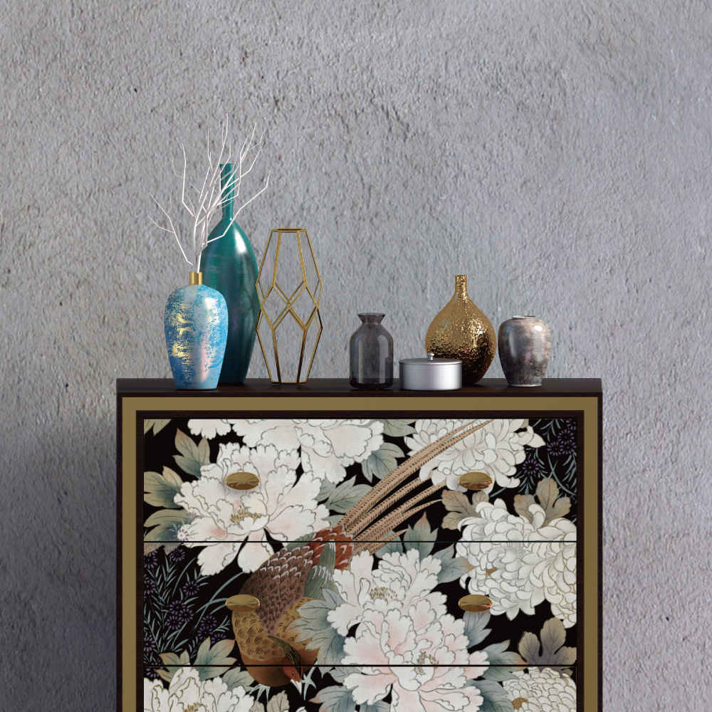 リメイクシート・いろはなの雉子と白牡丹