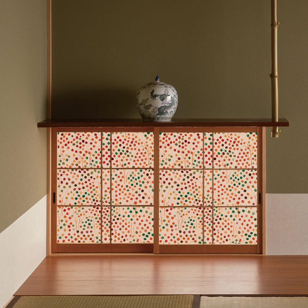 デザイン障子紙・いろはなの山粧う