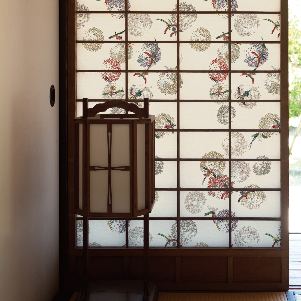 デザイン障子紙・いろはなの花舞（デザイン）