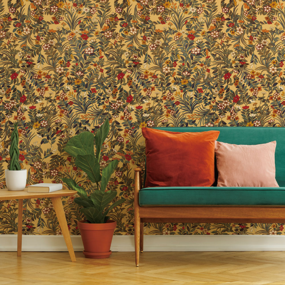 シール壁紙・いろはなの群花