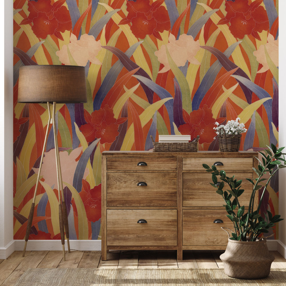 シール壁紙・いろはなの杜若