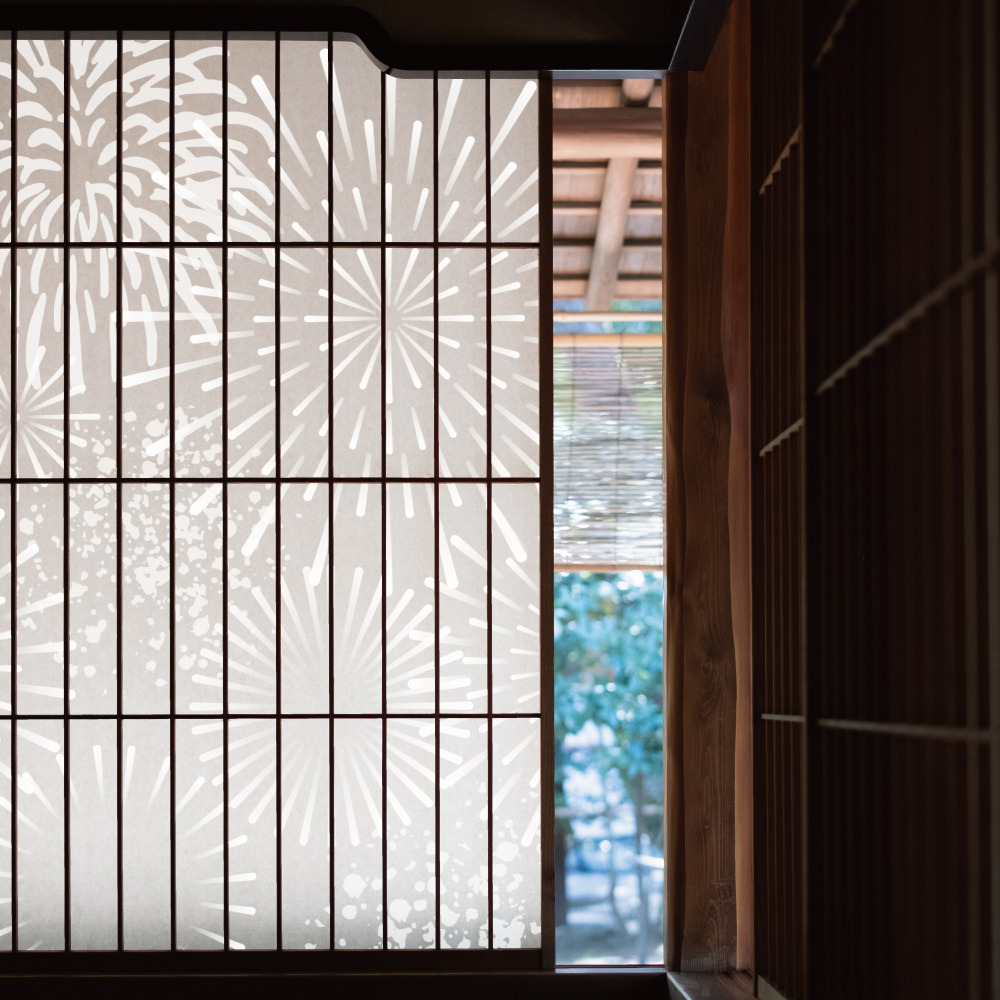 デザイン障子紙・Blancheの花火